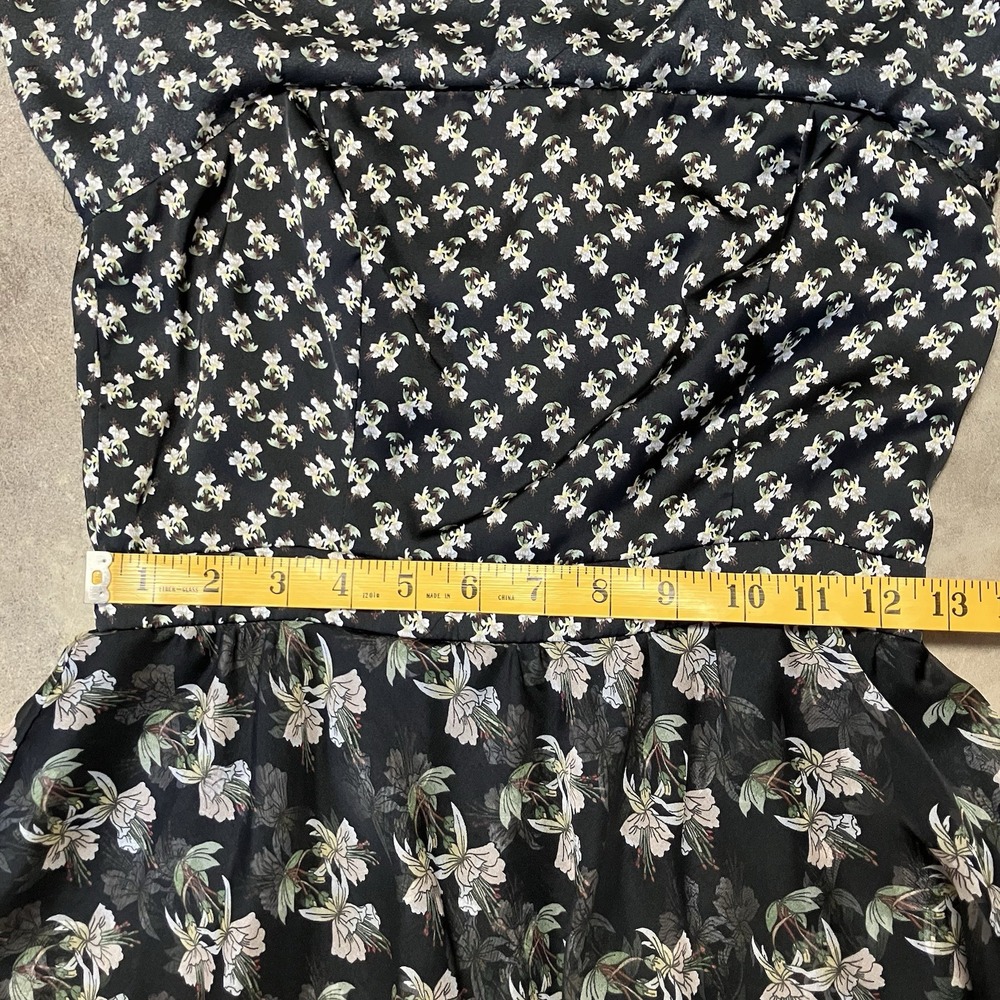 Jill Jill‎ Stuart Dress Womens Size 2 Black Floral Kiera Ruffle Gown Maxi Tiered - Picture 3 of 10